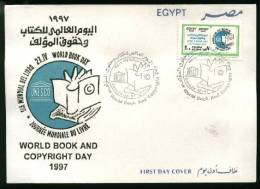 EGYPT  COVERS > FDC > 1997 >  WORLD BOOK DAY UNESCO UN - Andere & Zonder Classificatie