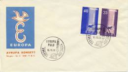 FDC Turkije - 1958 - Blanco / Open Klep - 1958