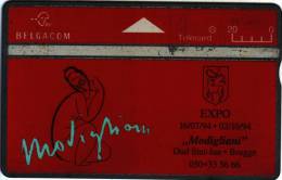 **RRR  Télecarte Holographique Belgacom Privée EXPO Modigliani OUD Sint-Jan 94  Qualité TTB   ***N° 425B56120 - Lotti E Collezioni