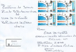 TIMBRES - STAMPS - LETTRE RECOMMANDÉ - CAP VERT / CAPE VERDE - JEUX OLYMPIQUES SYDNEY 2000 - (TAEKWON-DO) - RARE - Summer 2000: Sydney