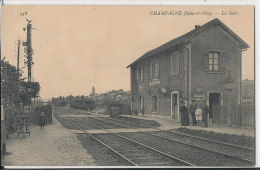 P P 815 / CP A   CHAMPAGNE   -( 95)  LA GARE - Champagne Sur Oise