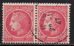 FRANCE : N° 676 Oblitéré En Paire Horizontale (Type Cérès De Mazelin) - PRIX FIXE - - 1945-47 Ceres Of Mazelin