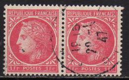 FRANCE : N° 676 Oblitéré En Paire Horizontale (Type Cérès De Mazelin) - PRIX FIXE - - 1945-47 Cérès Van Mazelin