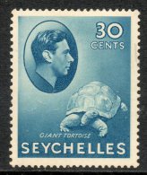Seychelles 1941 - 30c Blue On Chalky Paper SG142a HM Cat £50 SG2020 Empire - See Description & Scans Below - Seychelles (...-1976)