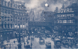 London By Night;  Ludgate Hill;  Verschillende Soorten Vervoermiddelen!  1920 - Vrachtwagens En LGV