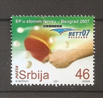 Serbia,2007,table Tenis,mnh - Tenis De Mesa