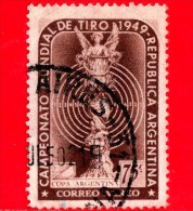 ARGENTINA - Usato - 1949 - Campionato Del Mondo Di Fucile - Tiro - 75 P. Aerea - Luftpost