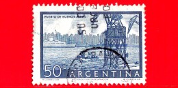 ARGENTINA - Usato -  1955 - Porto Di Buenos Aires - 50 - Oblitérés