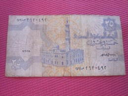 Égypte Égypt 25 PIASTRES BANK BILLET DE BANQUE BANCONOTE BANKNOTE BILLETES BANKNOTEN - Aegypten