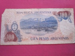 USHAIA Argentine Argentina 100 Pesos Argentinos BANK BILLET DE BANQUE BANCONOTE BANKNOTE BILLETES BANKNOTEN - Argentina