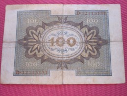 Berlin Septembre 1920 Reichbanknote  100 Mark BANK BILLET DE BANQUE BANCONOTE BANKNOTE BILLETES BANKNOTEN - 100 Mark