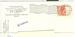 ERIDANIA, ZUCCHERIFICI NAZIONALI, GRANAROLO FAENTINO, RAVENNA, RICEVIMENTI BIETOLE, 1958, - Documentos Históricos