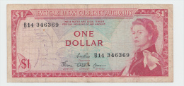East Caribbean States 1 Dollar 1965 "F" P 13b (sig. 3) - East Carribeans