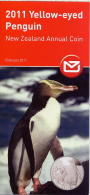 New Zealand Post Brochure On Yellow Eyed Penguin Coin Sur émission De Pièce Monnaie Manchot Antipode à œil Jaune - Sonstige & Ohne Zuordnung