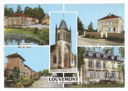 CPSM Louvemont - La Place, Rue Du Haut, La Poste, Le Chatelier - Altri & Non Classificati