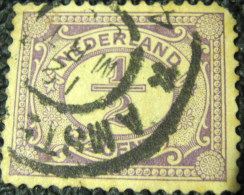 Netherlands 1899 Numeral 0.5c - Used - Usati