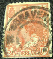 Netherlands 1899 Queen Wilhelmina 5c - Used - Usati