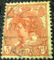 Netherlands 1899 Queen Wilhelmina 5c - Used - Oblitérés