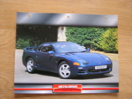 MITSUBISHI 2000 GT   Fiche Auto Voiture Automobile Cars Format A4 - Coches