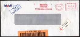 GREECE KALLITHEA ATT 2001 - METER / EMA MOBIL - PETROL / OIL / FUEL - REGISTERED ENVELOPE - Aardolie