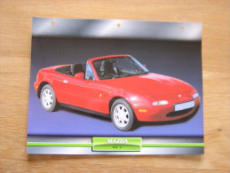 MAZDA MX 5   Fiche Auto Voiture Automobile Cars Format A4 - Voitures