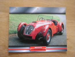 HEALEY Silverstone  Fiche Auto Voiture Automobile Cars Format A4 - Cars