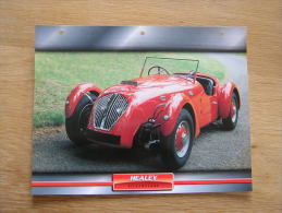 HEALEY Silverstone  Fiche Auto Voiture Automobile Cars Format A4 - Voitures