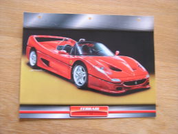 FERRARI F 50   Fiche Auto Voiture Automobile Cars Format A4 - Voitures