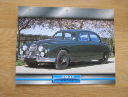 JAGUAR Mark 1 3.4   Fiche Auto Voiture Automobile Cars Format A4 - Auto's