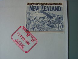 == NZ 1999   20 $  Stamp On Cv. Red Cancel Post Shop  !! - Lettres & Documents