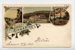 NORWAY - HILSEN FRA RINGERIKE - LITHO POSTCARD - Noorwegen