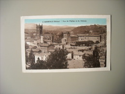 RHONE L'ARBRESLE VUE DE L'EGLISE ET DU CHATEAU - L'Abresle