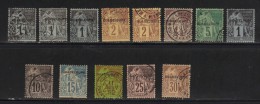 GUADELOUPE N° 14 à 22 + Nuances, Variétés, 1 TP Neuf - Used Stamps