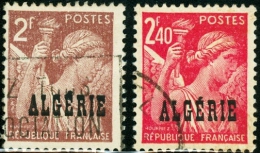 ALGERIA, COLONIA FRANCESE, FRENCH COLONY, CERES TIPO IRIS, 1945, FRANCOBOLLI USATI, 194,195 - Used Stamps