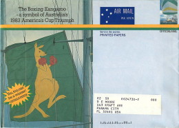 1986 Prepaid Envelope For Official Mail Of The Ausrtalia Post . Boxing Kangaroo America Cup - Postal Stationery