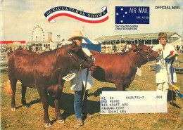 1987 Prepaid Envelope For Official Mail Of The Ausrtalia Post . Agricultural Shows  Cows - Interi Postali