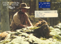 1987 Prepaid Envelope For Official Mail Of The Ausrtalia Post . «The Man From Snowy River» - Postwaardestukken