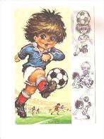 CPSM Illustrateur Michel THOMAS Les Petits A L'Attaque  Footballeur 1987 - Collections, Lots & Series