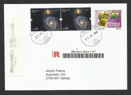 Portugal Lettre Recommandée Timbre Personnalisé Planète 51 Film Animation 2009 Personalized Stamp R Cover Planet 51 Film - Brieven En Documenten