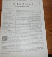 La Semaine Des Constructeurs. N°35. 22 Février 1890. Une Salle De Billard à Byfleet-Lodge Près De Londres. - Revues Anciennes - Avant 1900