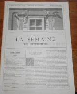 La Semaine Des Constructeurs. N°37. 8 Mars 1890. Hôtel D'Assézat à Toulouse. Un Bureau D'Architecte à Chicago. - Revues Anciennes - Avant 1900