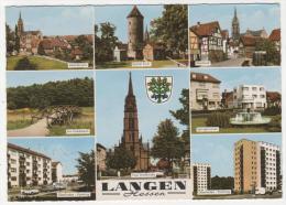 CPSM LANGEN, OBERLINDEN - FORSTRING, SPRINGBRUNNEN, STERZBACH, ALTSTADTMOTIV, SPITZER TURM, HESSEN, HESSE, ALLEMAGNE - Langen