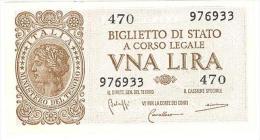 CARTAMONETA - 1 LIRA - ITALIA LAUREATA - DECR. 23 - 11 - 1944 - FDS - BS. 18 - Regno D'Italia – 1 Lira