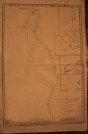 Carte Marine  1833 -  - Cote Occidentale D´afrique Entre Cap Formose Et Cap Frio - 87 Cm X 59 CM - Seekarten