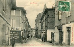 CPA 81 ST SULPICE LA POINTE LA GRANDE RUE 1909 - Saint Sulpice