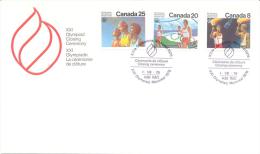 Canada Olympic Games 1984 Montreal Cover; Closing Ceremony Postmarks; 3 Stamps (medal & Opening Ceremony, Torch Bearers) - Zomer 1976: Montreal
