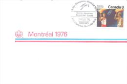 Canada Olympic Games 1984 Montreal Cover; Torch Bearers Stamp, Equestrian Sports Cancellation - Zomer 1976: Montreal