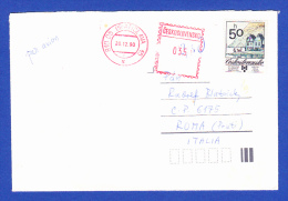 ENVELOPPE -- CACHET  PARFAIT . BRATICLAVA - 20.12.90 - Storia Postale