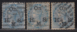 British East India Used On H.M.S. Service, 1874, Half Anna Shades, Official - 1858-79 Compagnie Des Indes & Gouvernement De La Reine