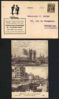 BELGIQUE - BRUXELLES - PRESSE - JOURNAUX / 1935  PREOBLITERE SUR CARTE POSTALE ILLUSTREE / 2 IMAGES (ref 5204) - Sobreimpresos 1929-37 (Leon Heraldico)